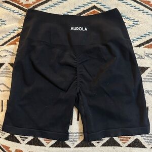Aurola Women's Black Biker Shorts